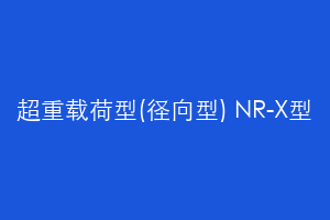 超重载荷型(径向型) NR-X型