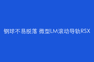 钢球不易脱落 微型LM滚动导轨RSX