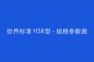 世界标准 HSR型 - 规格参数图