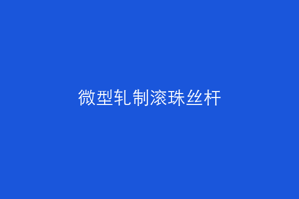 微型轧制滚珠丝杆