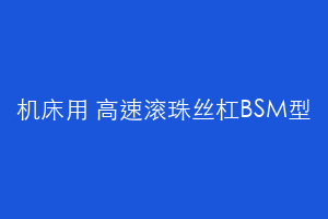 机床用 高速滚珠丝杠BSM型