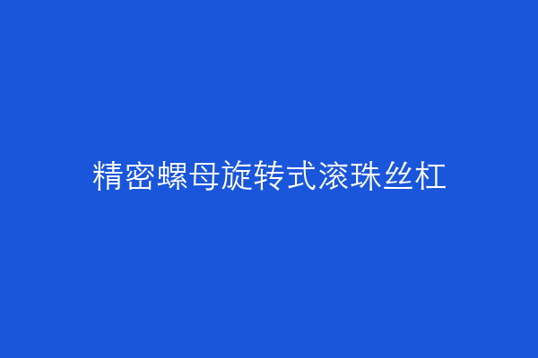 精密螺母旋转式滚珠丝杠