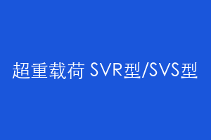 超重载荷 SVR型/SVS型