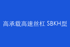 高承载高速丝杠 SBKH型